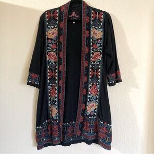 Johnny Was Embroidered Kimono Cardigan S